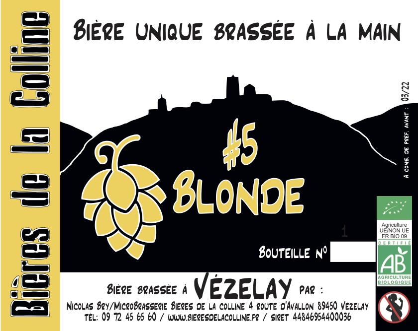 Bière blonde bio de Vézelay